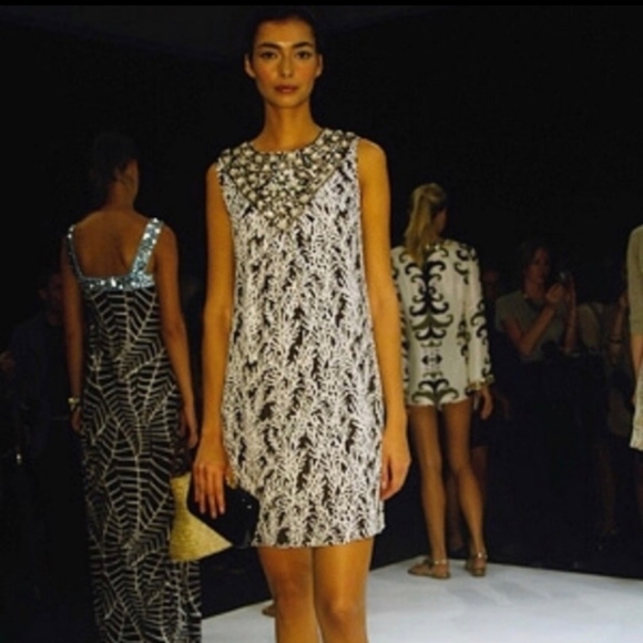 🌈HP🌼Tory Burch beaded coral reef shift dress - Picture 13 of 13